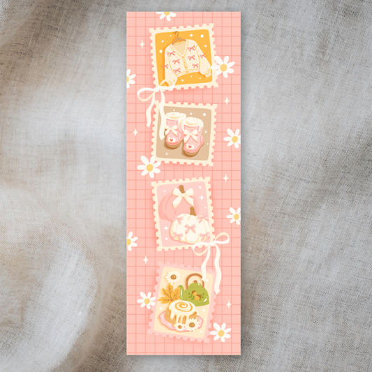 Cozy Stamp Double-Sided Bookmark