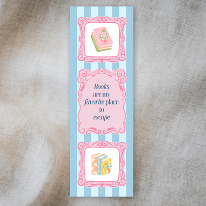 Books Are My Favorite Place To Escape Double-Sided Bookmark