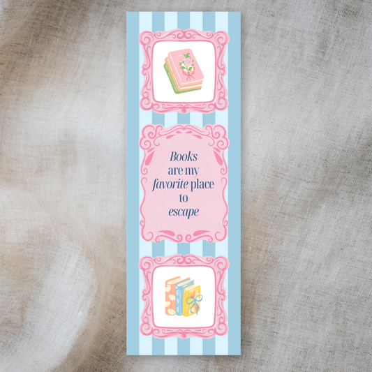 Books Are My Favorite Place To Escape Double-Sided Bookmark