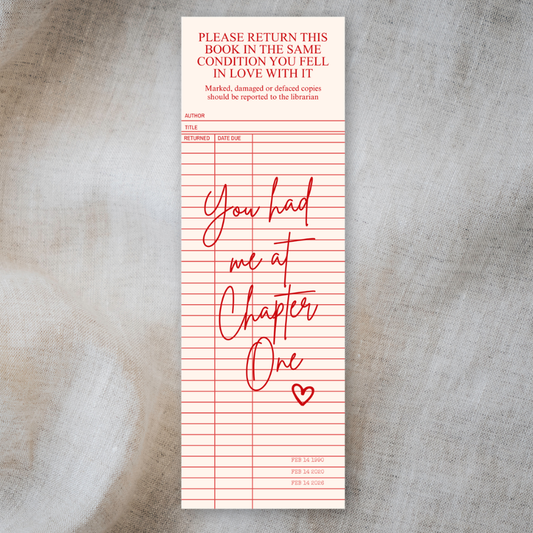 You Had Me At Chapter One Double-Sided Bookmark
