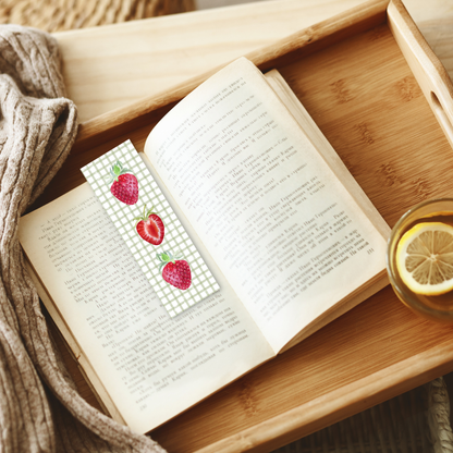 Strawberry Double-Sided Bookmark