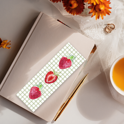 Strawberry Double-Sided Bookmark