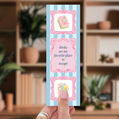 Books Are My Favorite Place To Escape Double-Sided Bookmark