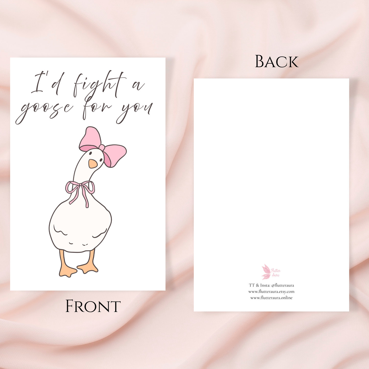I'd Fight A Goose For You | 4x6 Card with Envelope