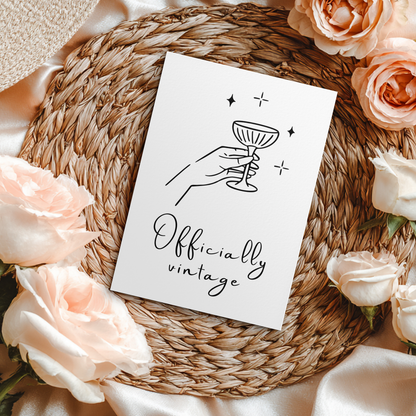 Officially Vintage | 4x6 Card with Envelope