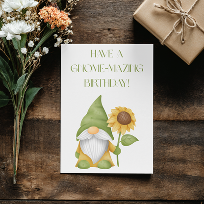 Have A Gnome-Mazing Birthday | 4x6 Card with Envelope