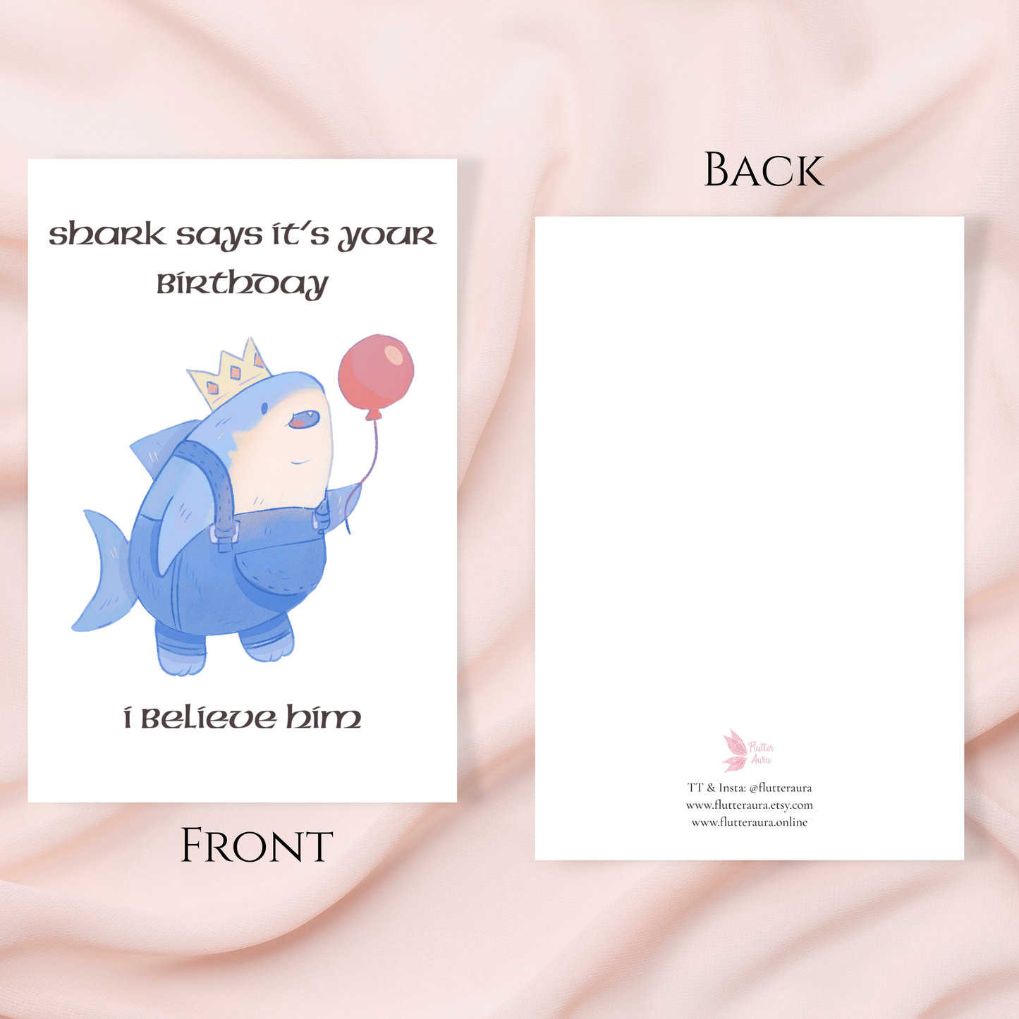 Shark Says It's Your Birthday | 4x6 Card with Envelope