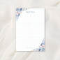 Blue Floral Notepad | 4 x 6 inches