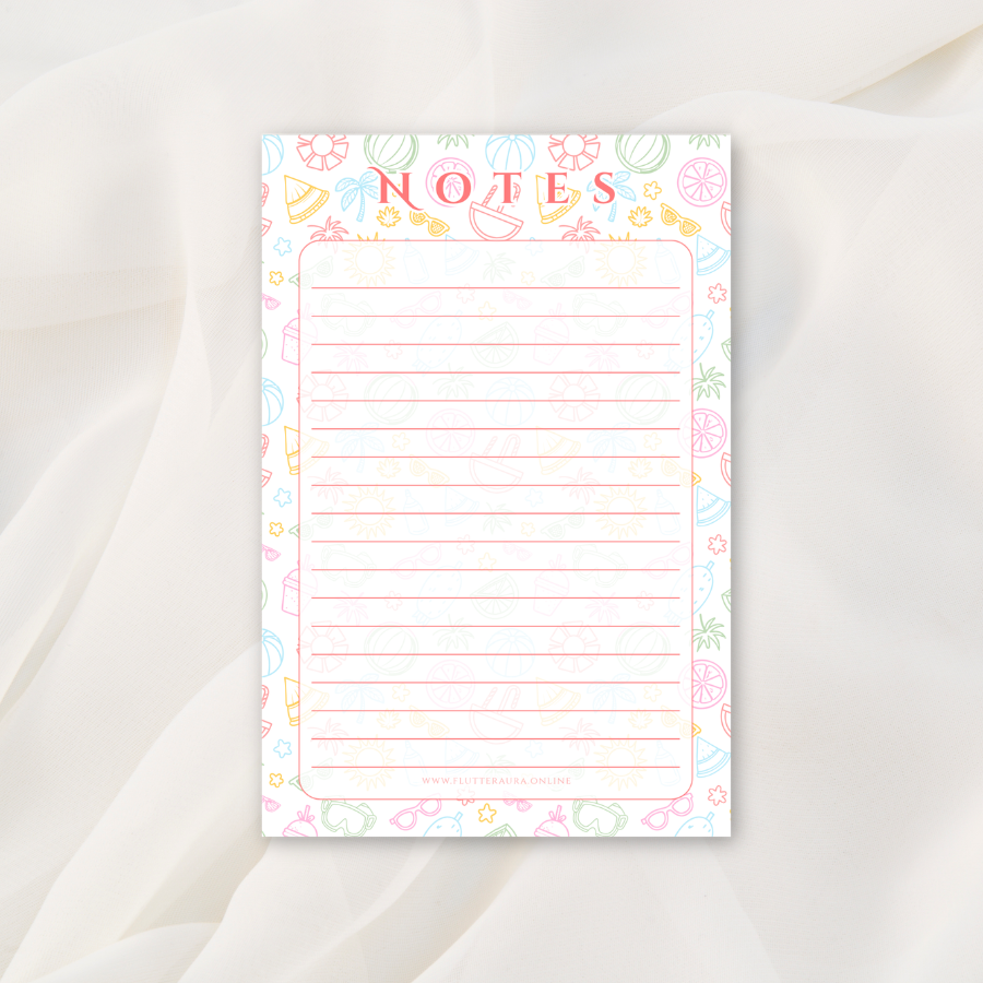 Summer Beach Notepad | 4 x 6 inches