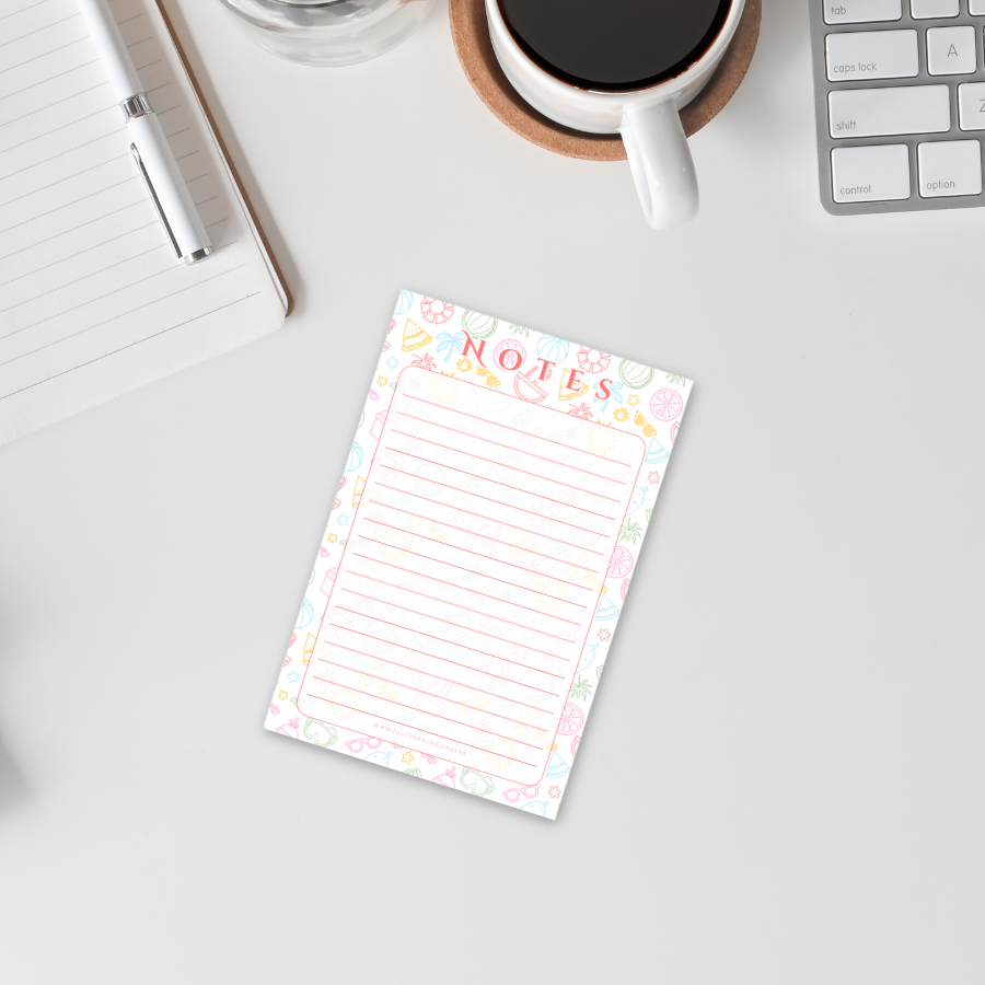 Summer Beach Notepad | 4 x 6 inches