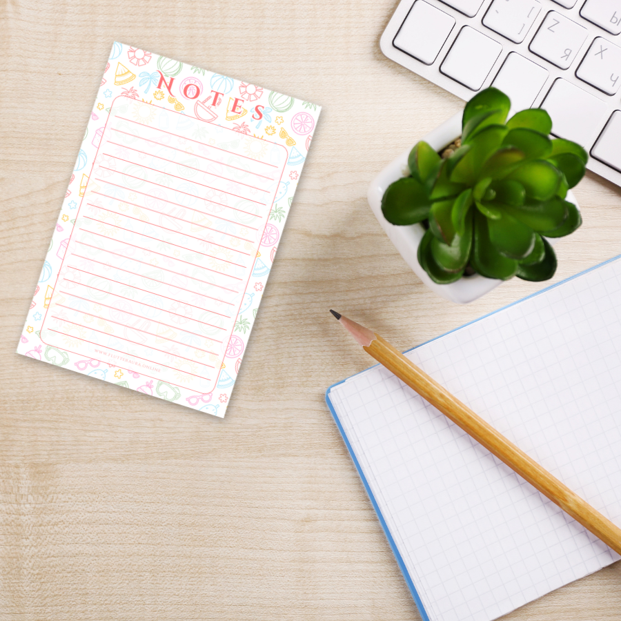 Summer Beach Notepad | 4 x 6 inches