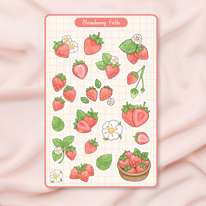 Strawberry Fields Vinyl Sticker Sheet