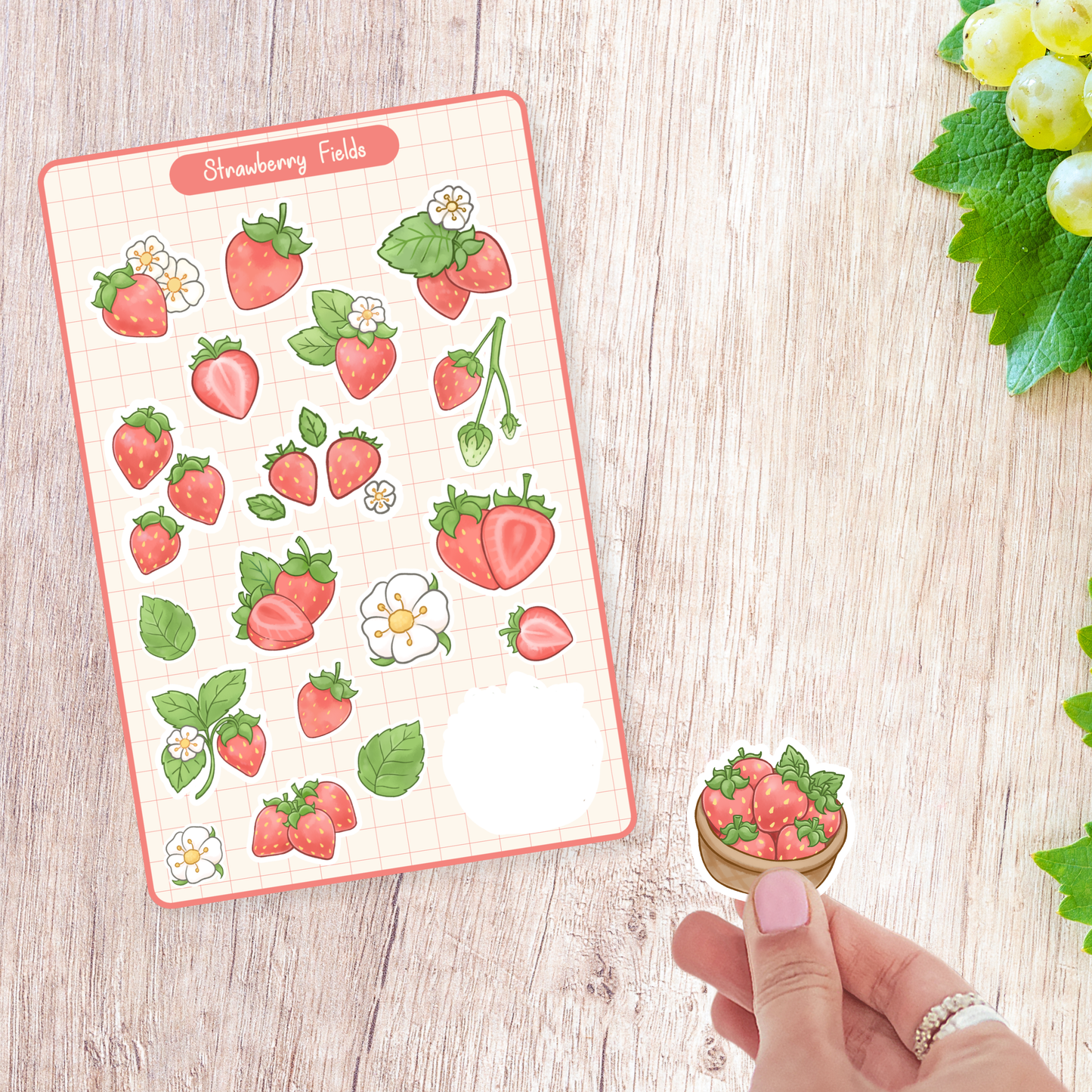 Strawberry Fields Vinyl Sticker Sheet