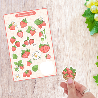 Strawberry Fields Vinyl Sticker Sheet