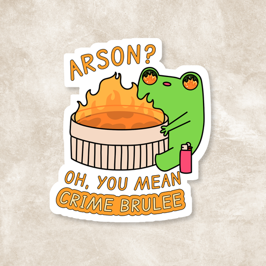 Froggo Arson? Vinyl Sticker