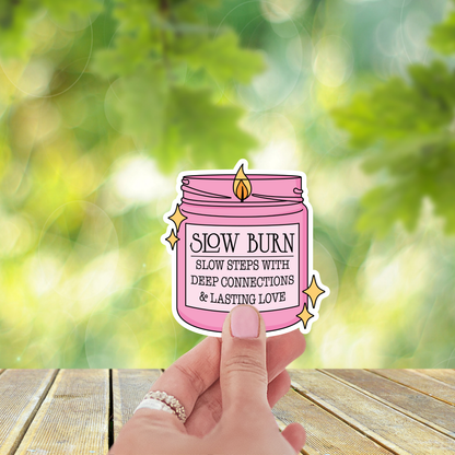 Slow Burn Candle Vinyl Sticker