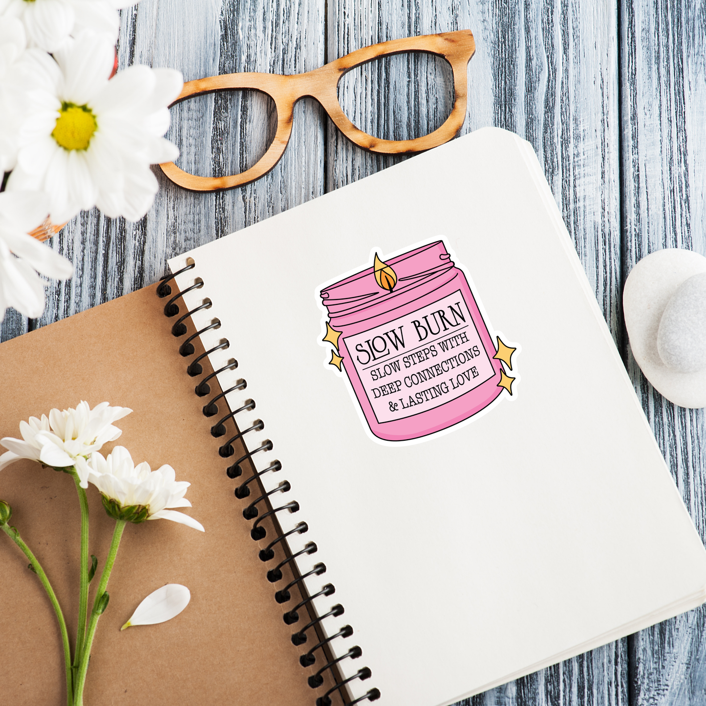 Slow Burn Candle Vinyl Sticker