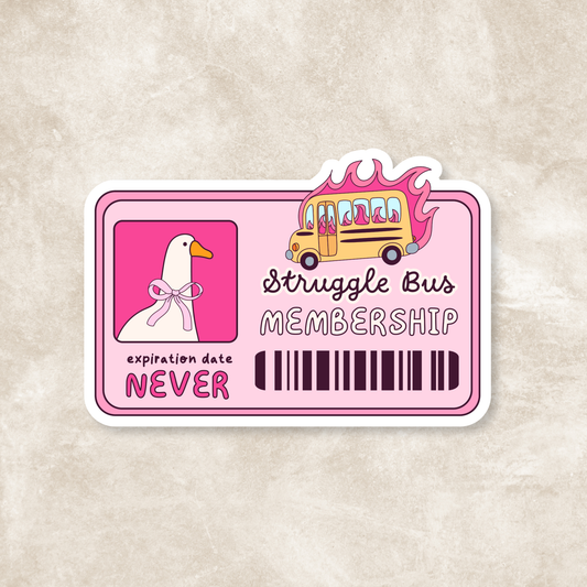 Struggle Bus Vinyl Sticker